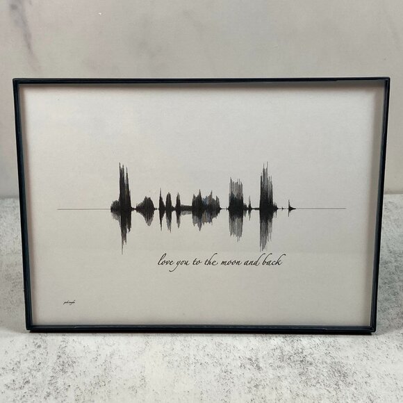 Love You To The Moon And Back Soundwave Wall Art - Premade - Picture 1 of 4